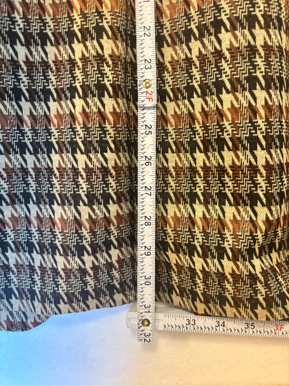 Tommy Hilfiger Houndstooth Plaid Blazer Jacket Elbow Patches Size 0 Equestrian - Picture 11 of 11